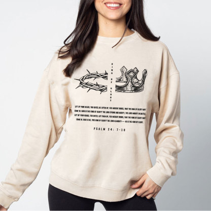 King Of Glory Christian Washed Sweatshirt