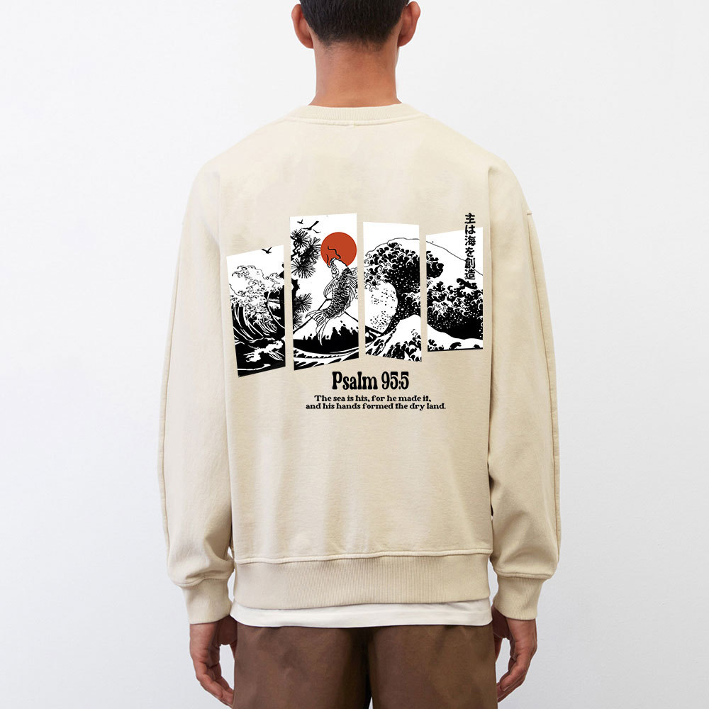 The Sea Is His Christian Washed Sweatshirt