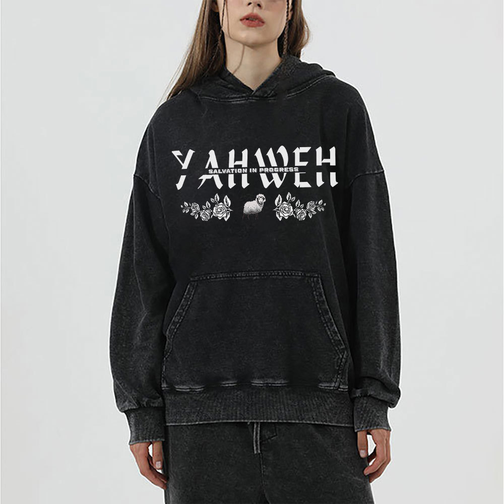 YAHWEH Christian Washed Hoodie 