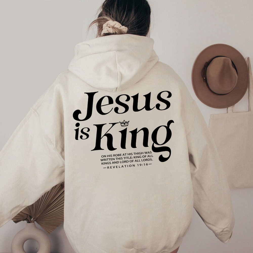 Jesus Is King Christian Washed Hoodie 