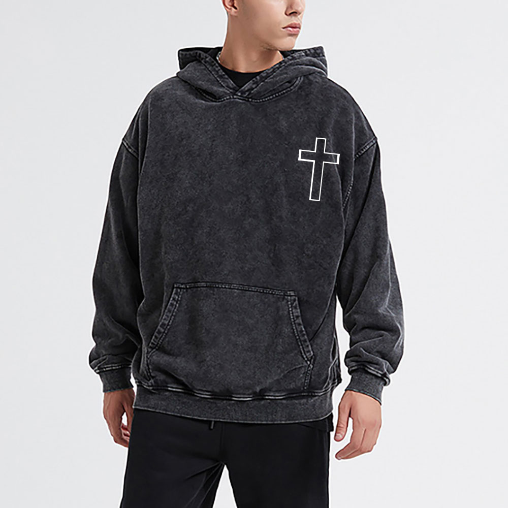 Jesus The Ultimate Deadlifter Christian Washed Hoodie 