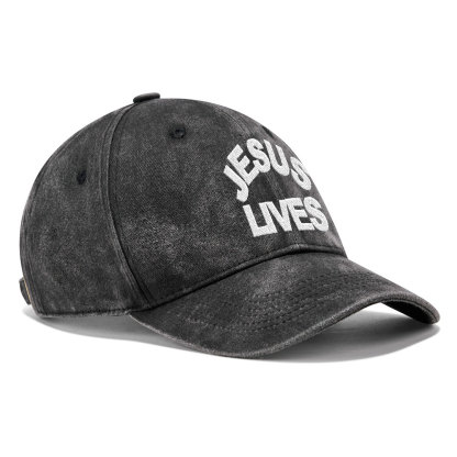 Jesus Lives Christian Washed Hat