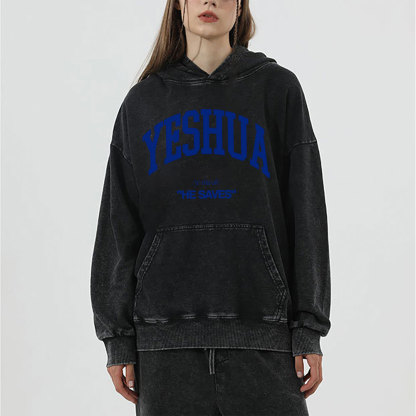 yeshua Christian Washed Hoodie