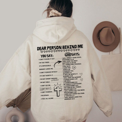 Dear Person Behind Me Christian Washed Hoodie