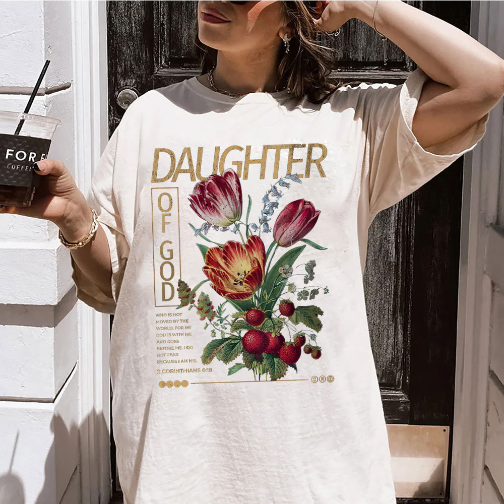 Daughter Of God Christian Washed T-Shirt