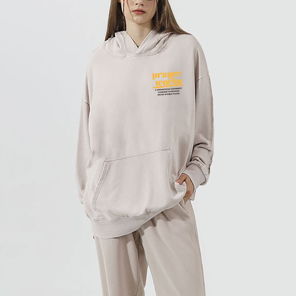 Need Prayer Tap My Shoulder Christian Washed Hoodie