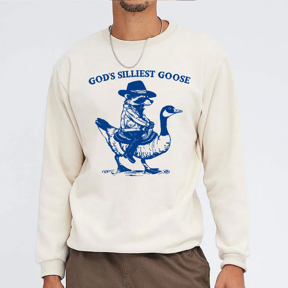 God's Silliest Goose Christian Washed Sweatshirt