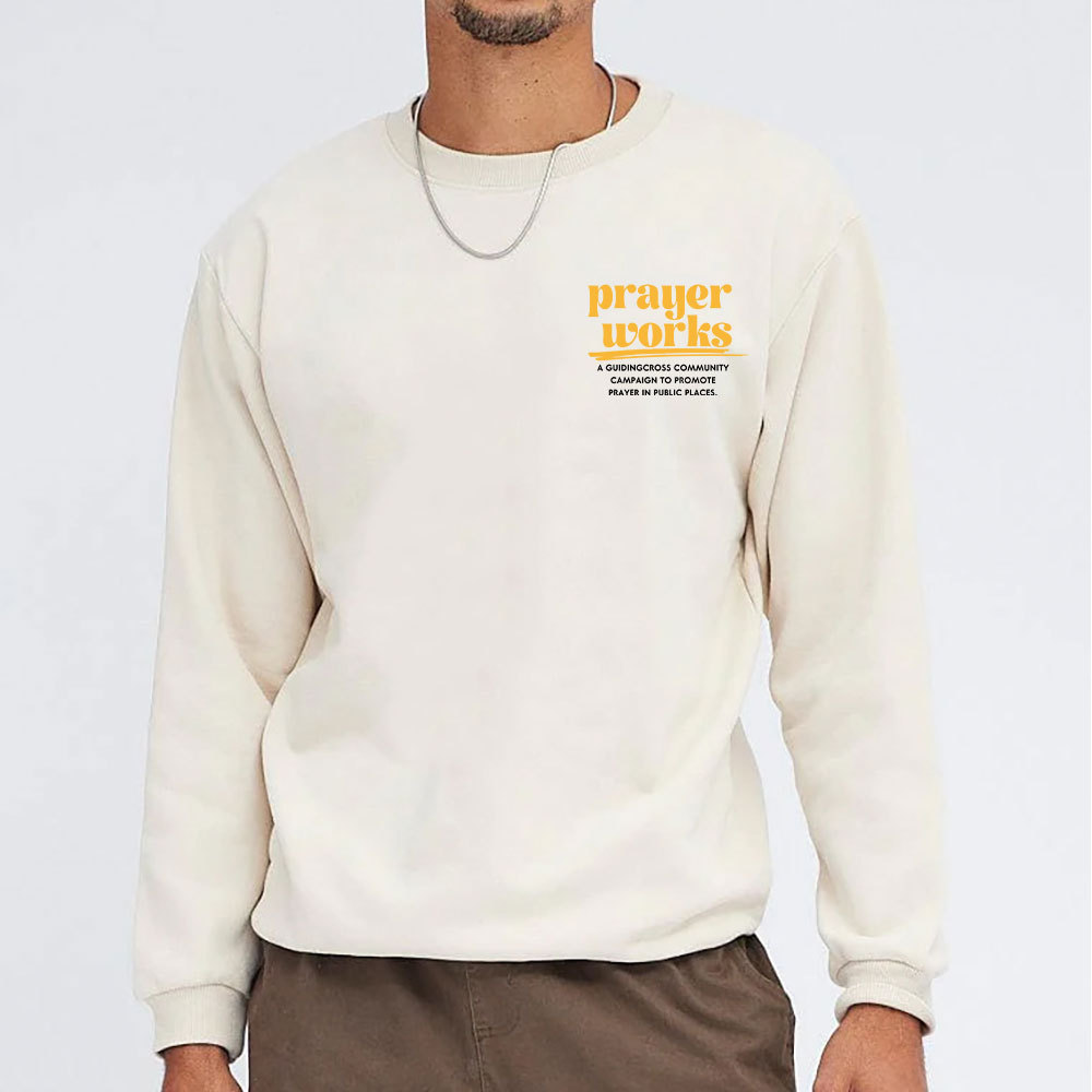Need Prayer Tap My Shoulder Christian Washed Sweatshirt