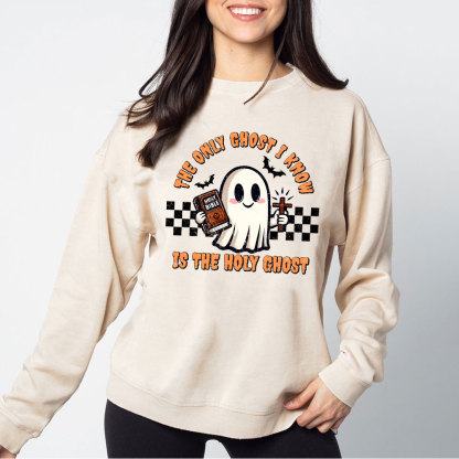 The Only Ghost I Know Is The Holy Ghost Christian Washed Sweatshirt