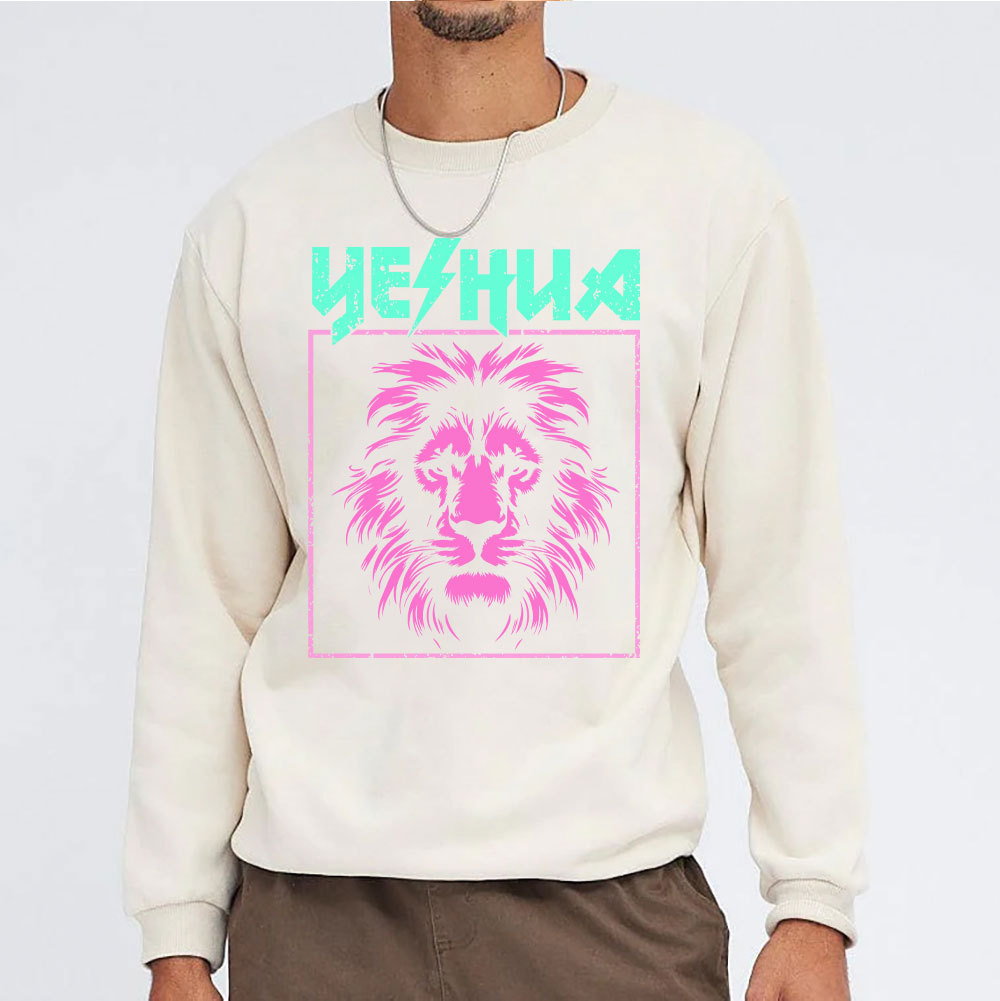 Yeshua Lion Christian Washed Sweatshirt