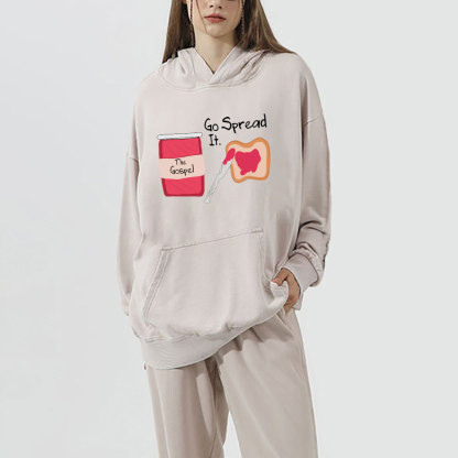 The Gospel Go Spread It Christian Washed Hoodie