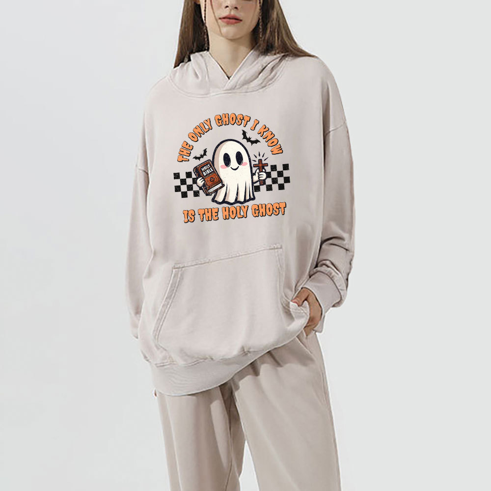 The Only Ghost I Know Is The Holy Ghost Christian Washed Hoodie