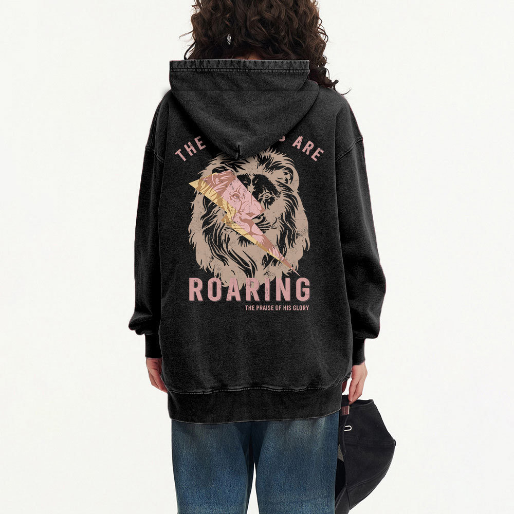 The Heavens Are Roaring Christian Washed Hoodie