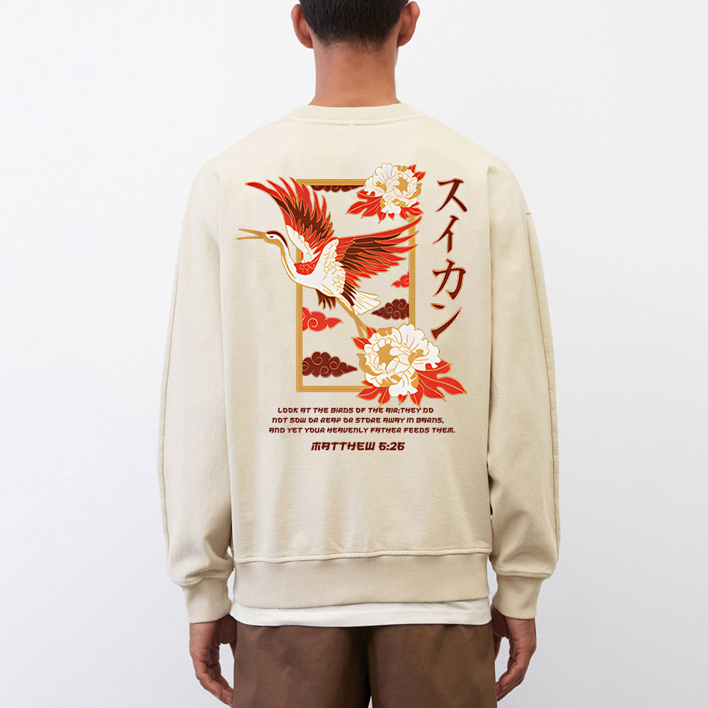Look At The Birds Christian Washed Sweatshirt