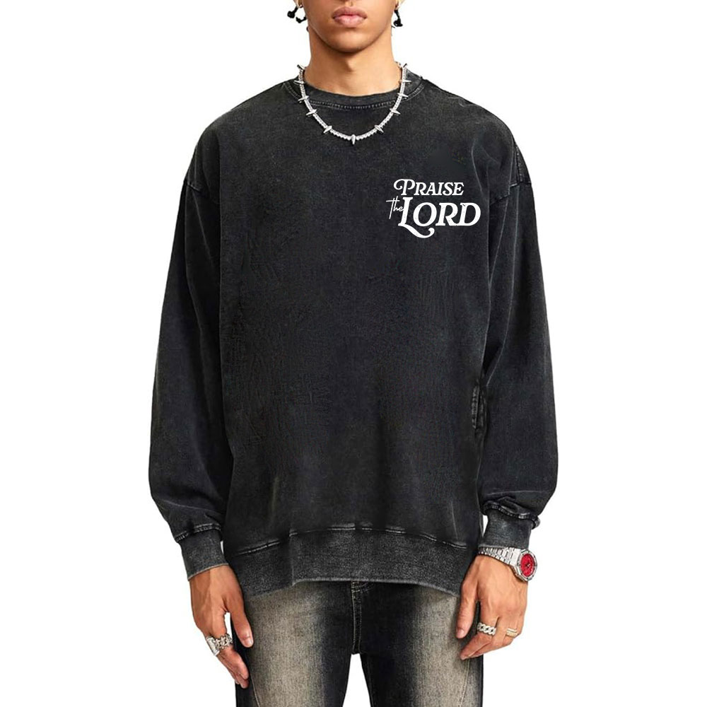 Praise The Lord Christian Washed Sweatshirt