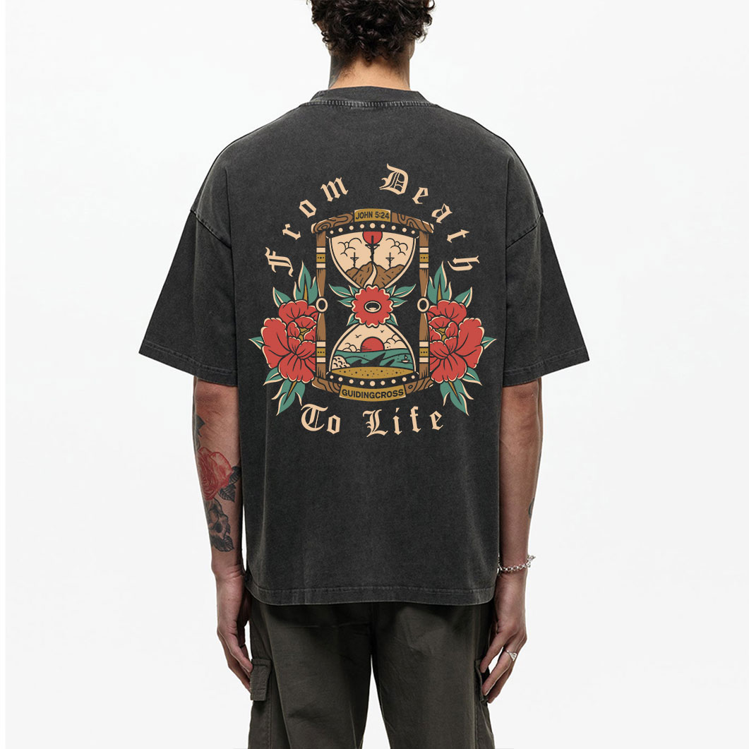 From Death To Life Christian Washed T-Shirt