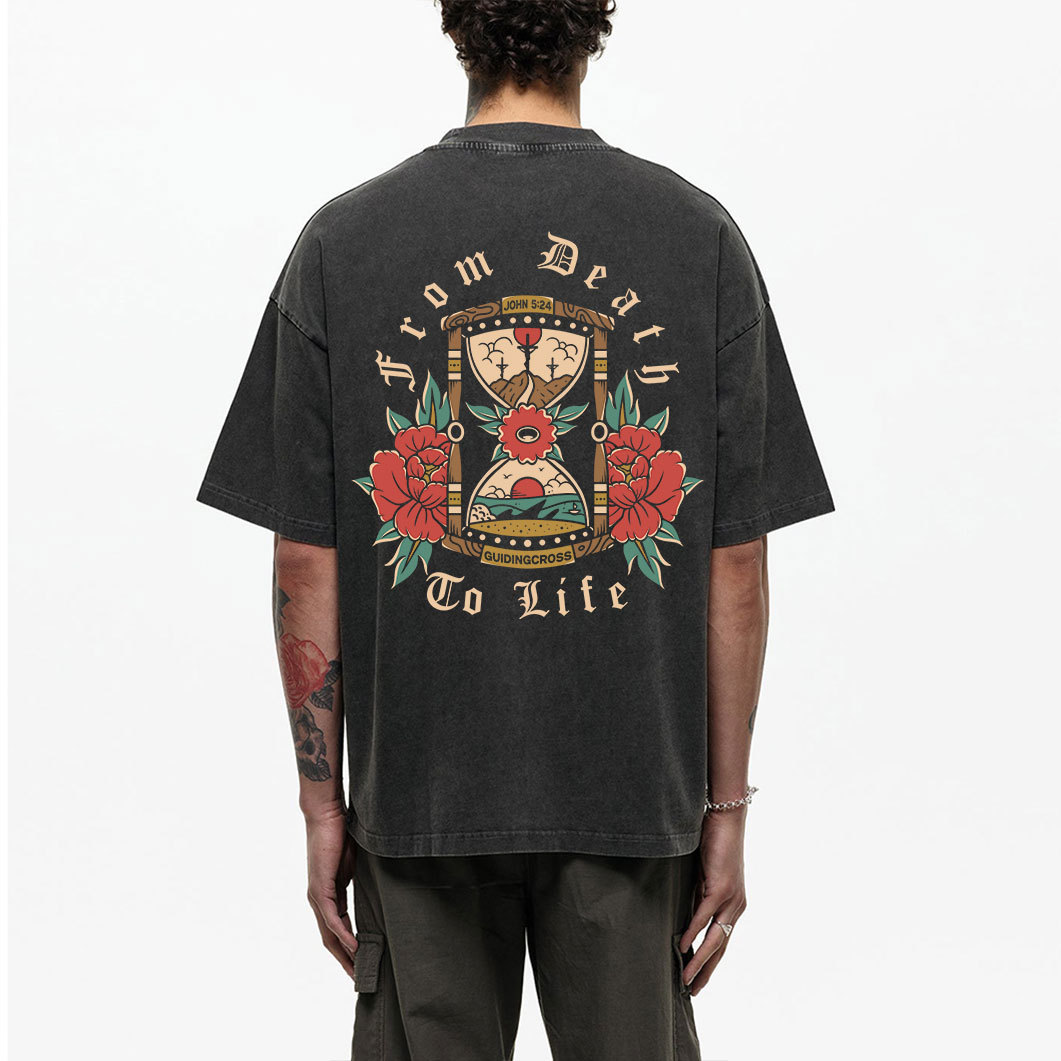 From Death To Life Christian Washed T-Shirt