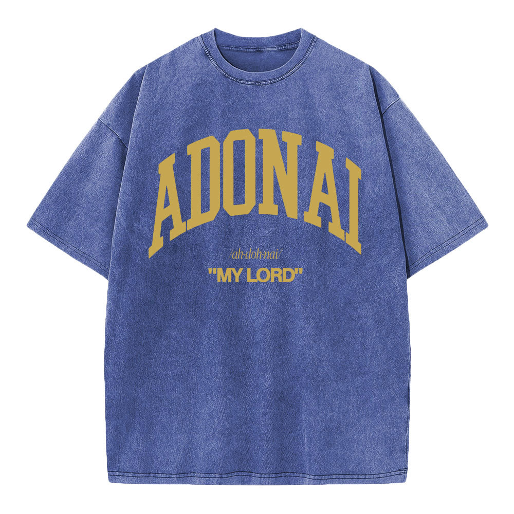 ADONAI My Lord Christian Washed T-Shirt
