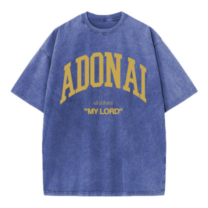 ADONAI My Lord Christian Washed T-Shirt