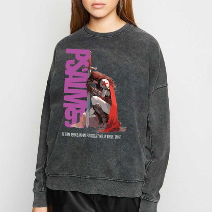 PSALM Christian Washed Sweatshirt