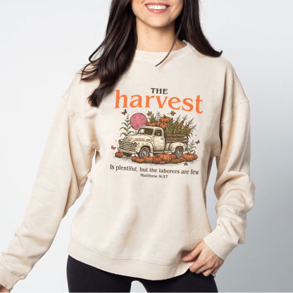 The Harvest Is Plentiful Christian Washed Sweatshirt