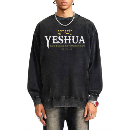 YESHUA Christian Washed Sweatshirt