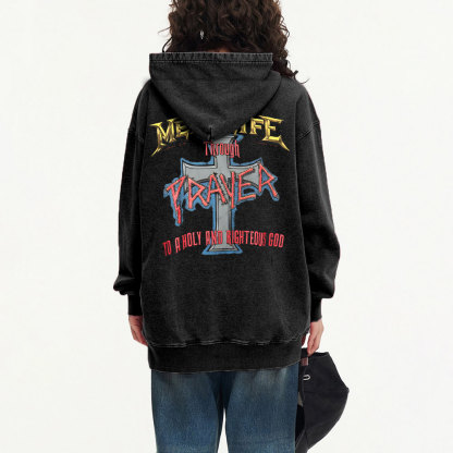 Prayer Christian Washed Hoodie