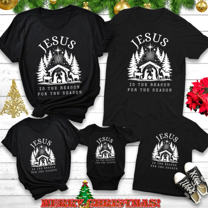 Jesus Is The Reason Christmas Family Matching Shirts
