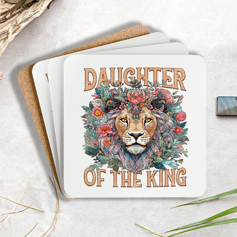 Daughter Of The King Christian Wooden Printed Coasters 