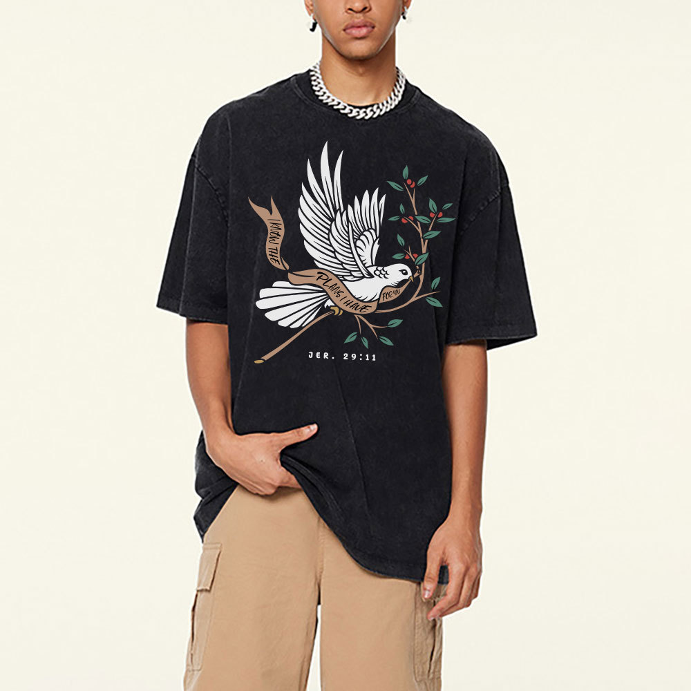 I Know The Plans I Have For You Christian Washed T-Shirt