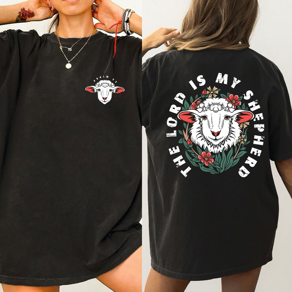 The Lord Is My Shepherd Christian Washed T-Shirt
