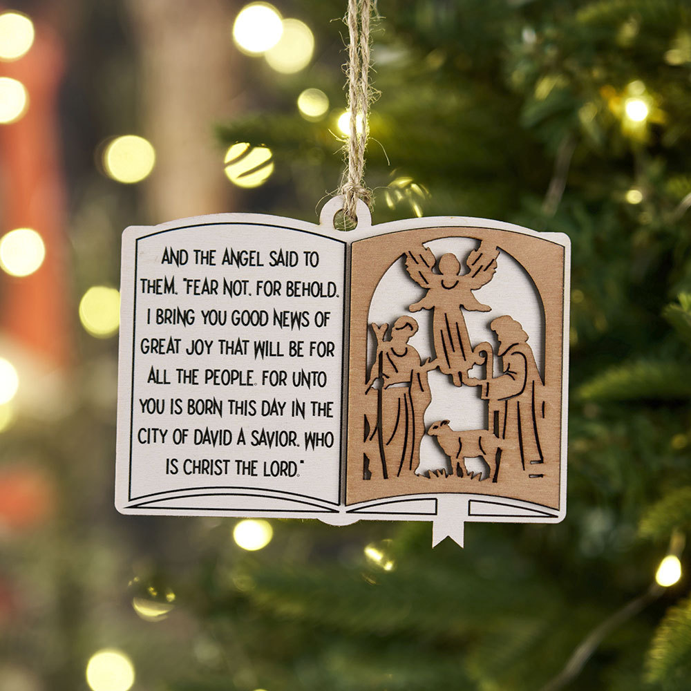 Christ Wooden Christmas Scripture Decorative Hanging