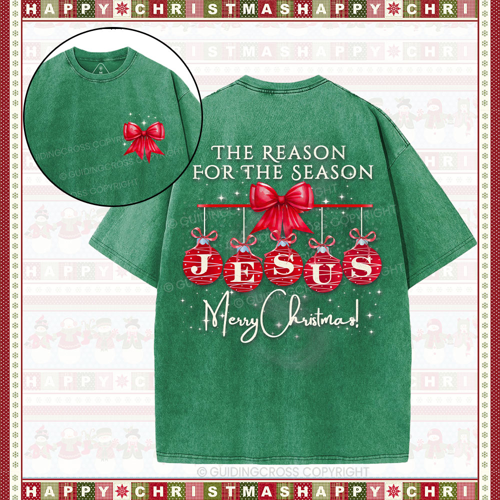 Jesus Reason For Season Christian Washed T-Shirt