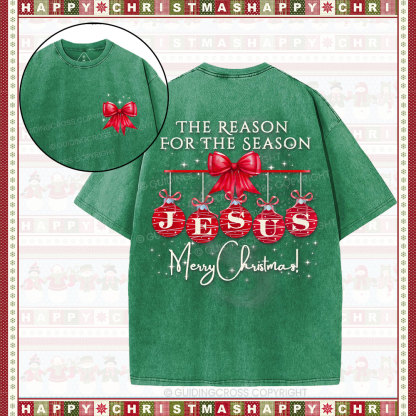 Jesus Reason For Season Christian Washed T-Shirt