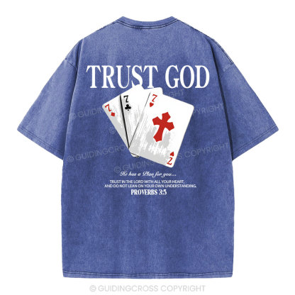 Trust God Christian Washed T-Shirt