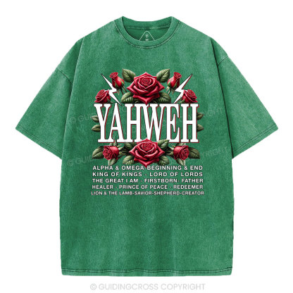 Yahweh Christian Washed T-Shirt