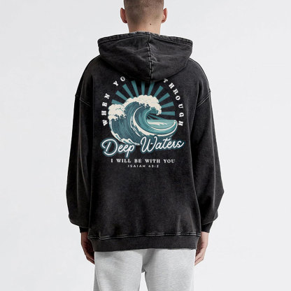 Deep Water Christian Washed Hoodie 