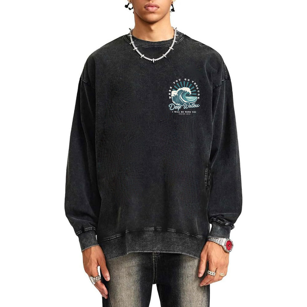 Deep Water Christian Washed Sweatshirt