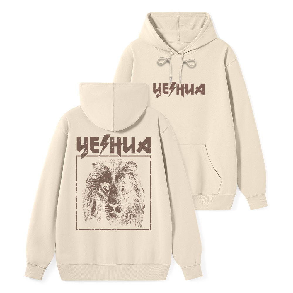 Retro Lion Yeshua Classic Christian Hoodie