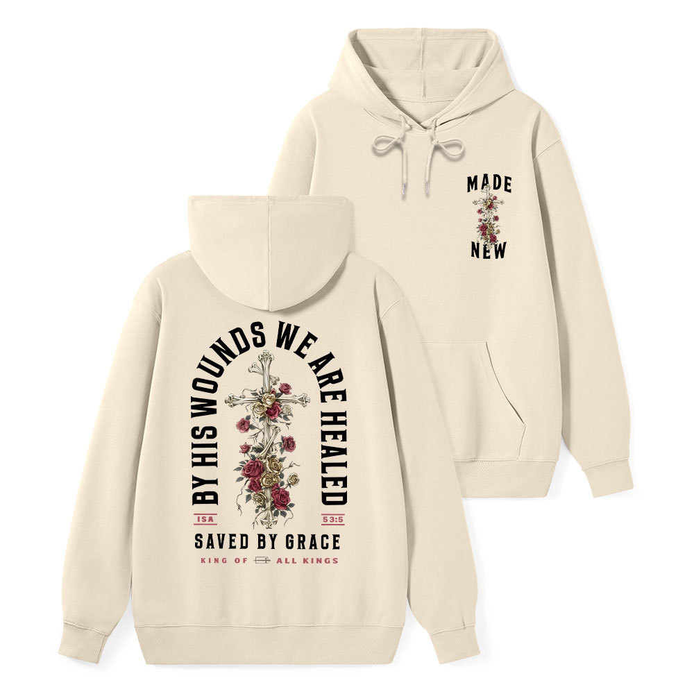 By His Wounds We Are Healed Classic Christian Hoodie