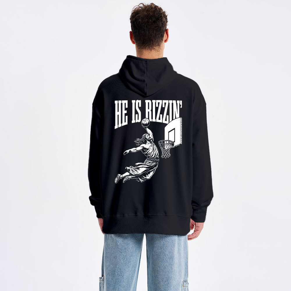 He Is Rizzin Classic Christian Hoodie