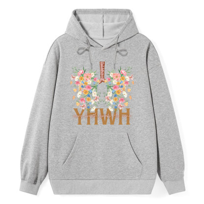 YHWH Floral Classic Christian Hoodie