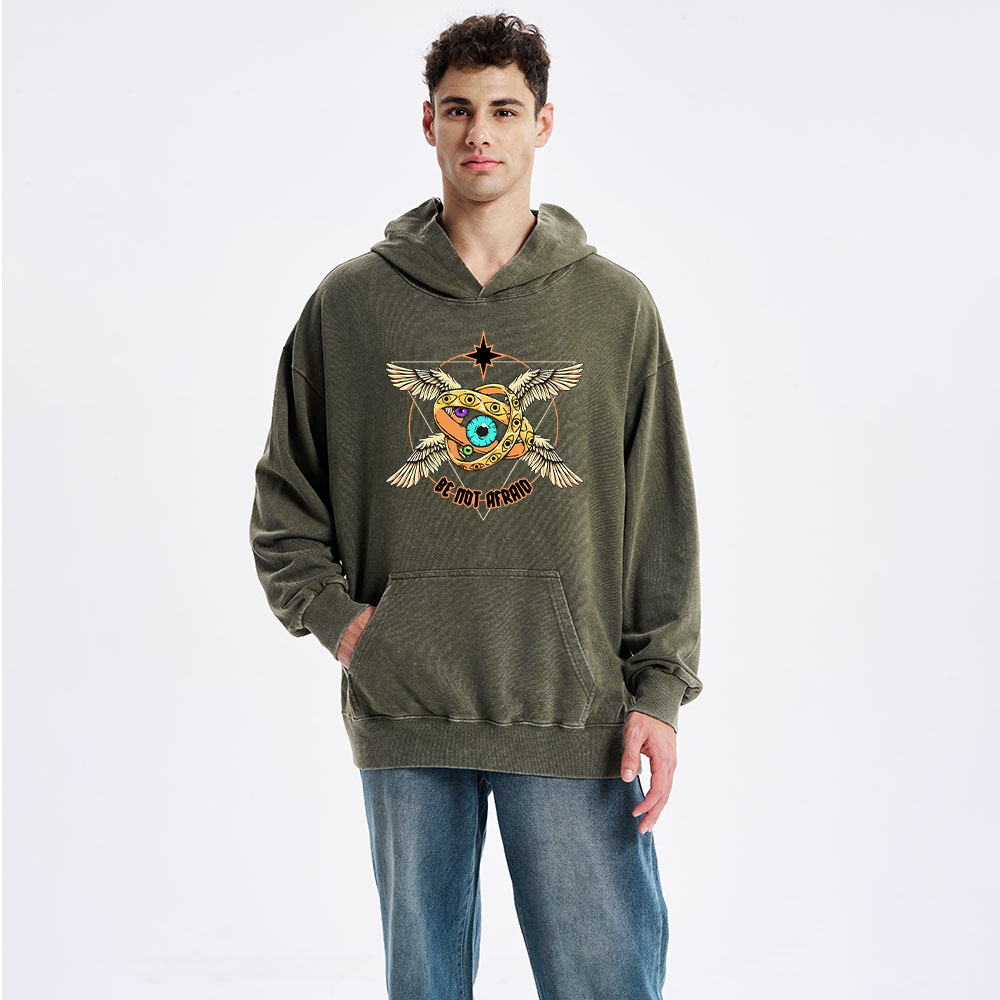 Be Not Afraid Christian Washed Hoodie