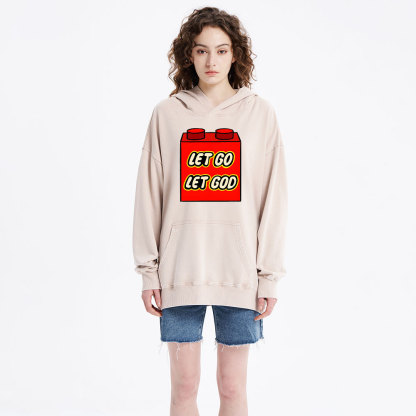 Let Go Let God Christian Washed Hoodie