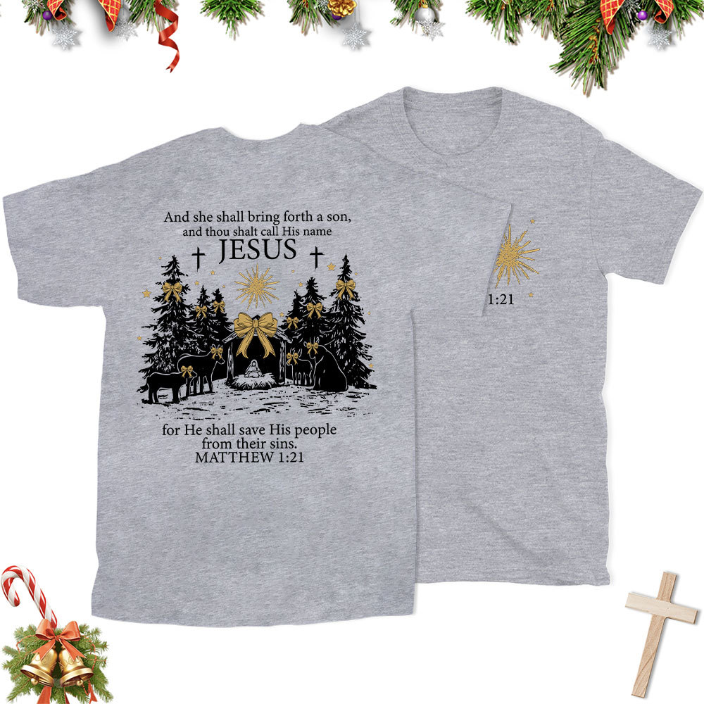 Jesus Nativity Christian Christmas T-Shirt
