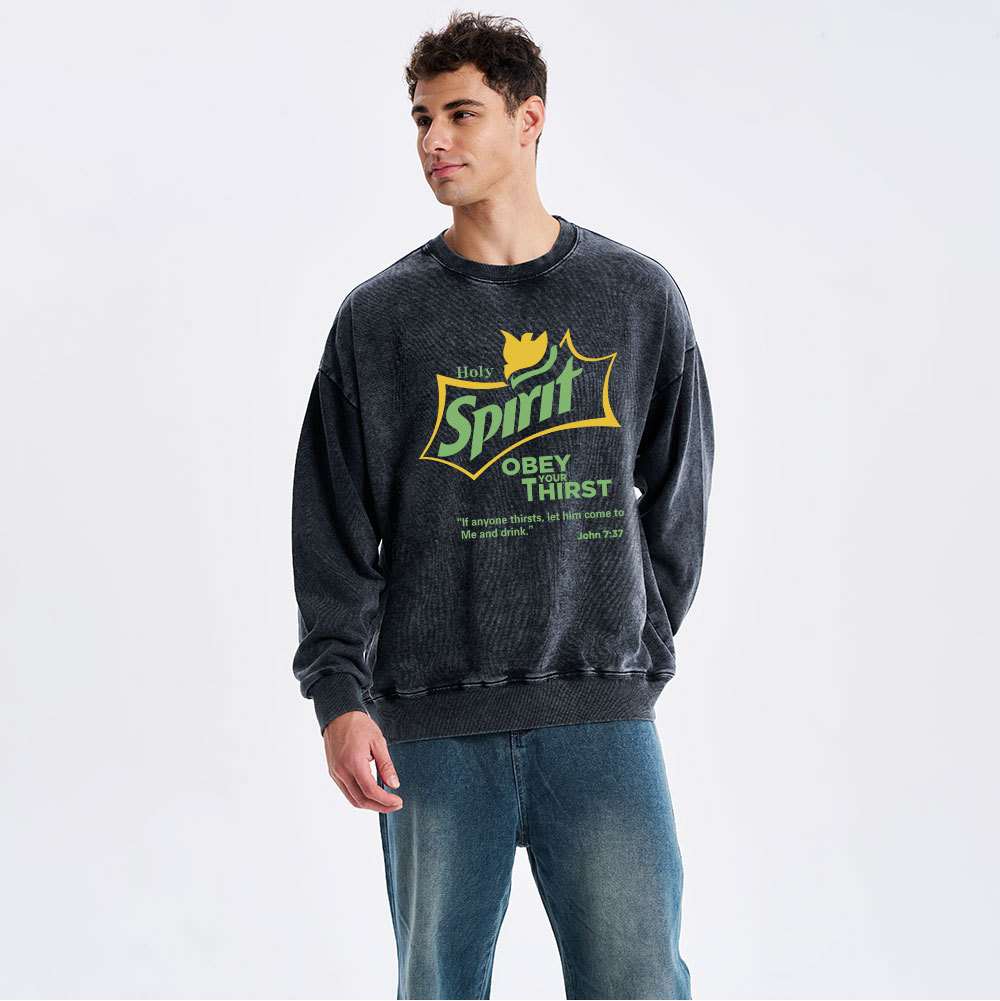 Holy Spirit Christian Washed Sweatshirt