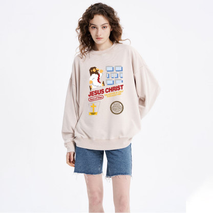 Jesus Christ Christian Washed Sweatshirt