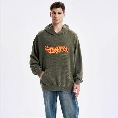 God Heals Christian Washed Hoodie