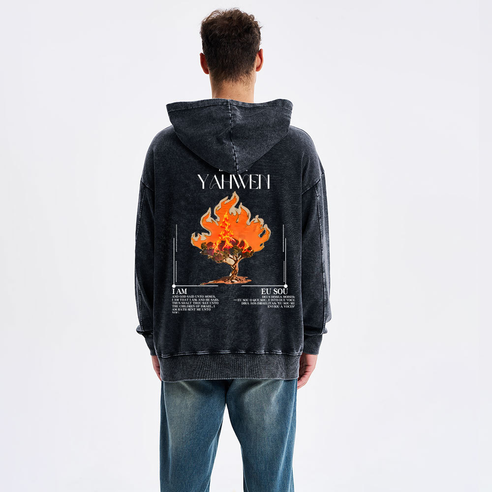 YAHWEH Christian Washed Hoodie