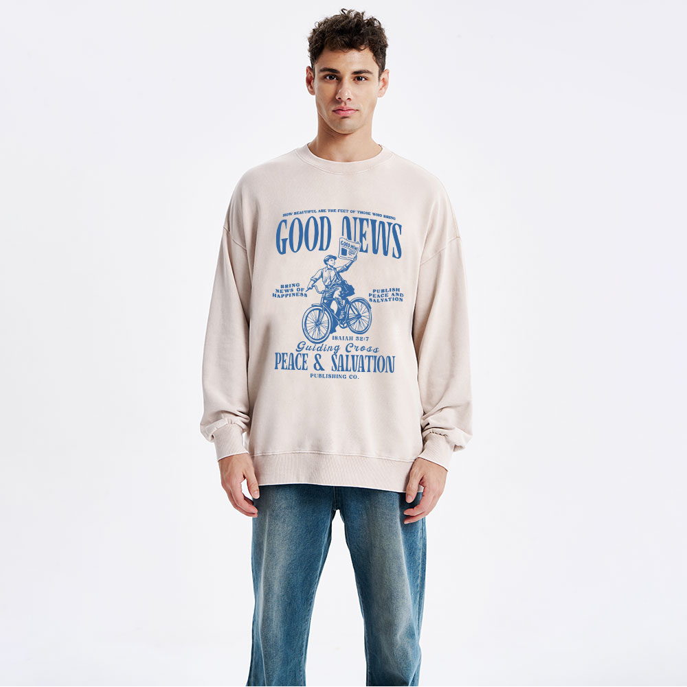 Good News Christian Washed Sweatshirt